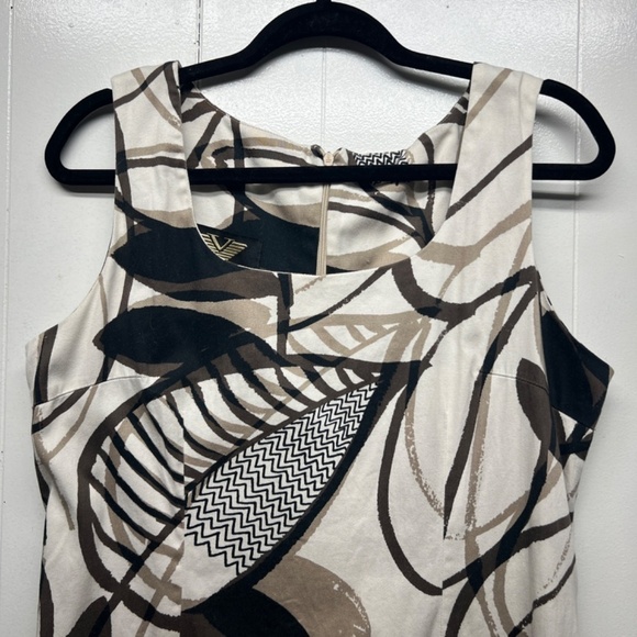 Giorgio Valenti Neutral Floral Party Cocktail Event Wedding Guest Womens Dress M - Picture 3 of 11